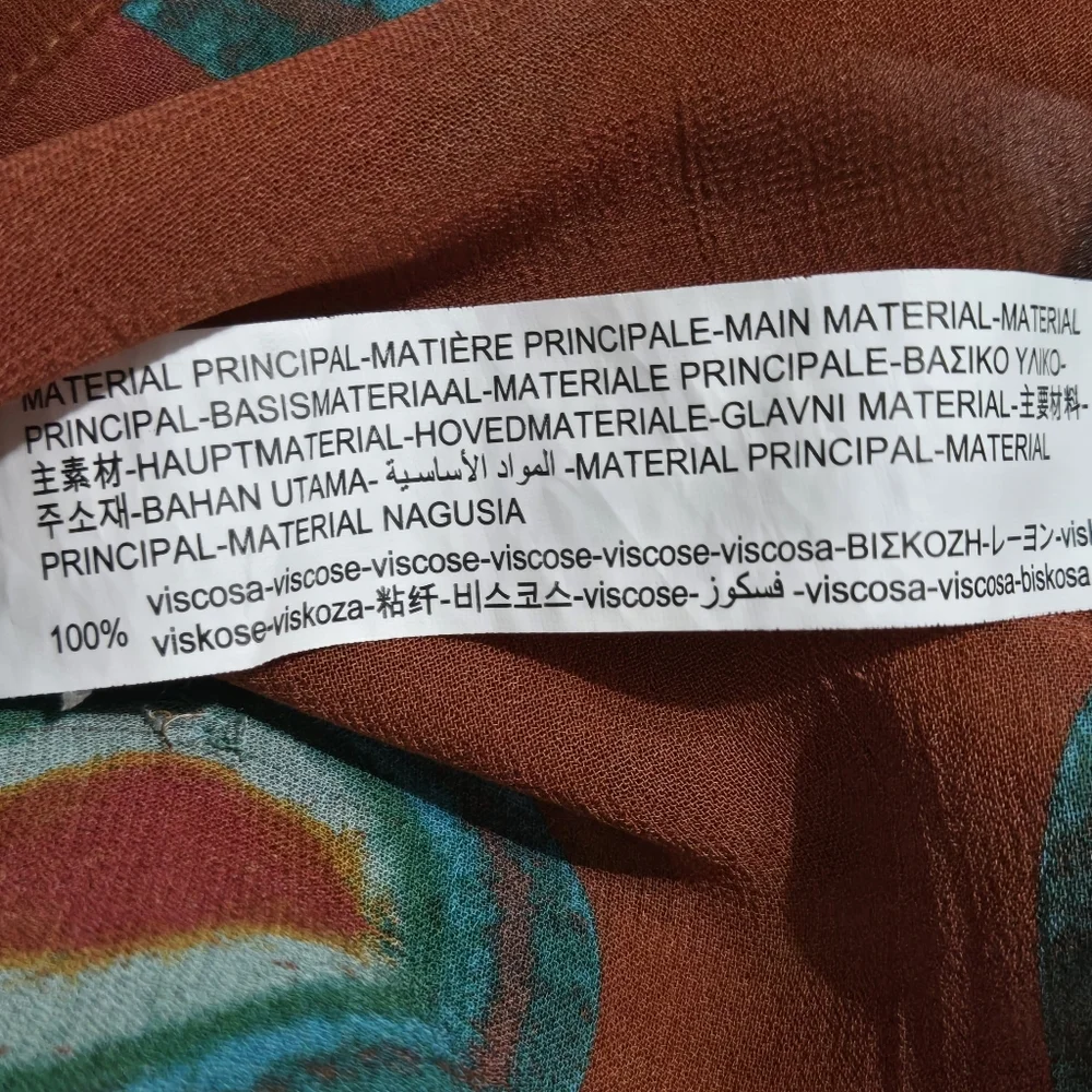 Zara GORGEOUS Printed Pareo Pants Swimwear Beach Cover up Size M - Picture 10 of 11